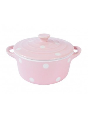 Форма для запекания с крышкой Pink with dots 18x14 см